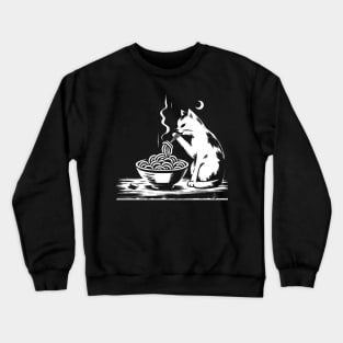 Electric Guitar Cat Rock Music Japan Style Funny Cat Crewneck Sweatshirt